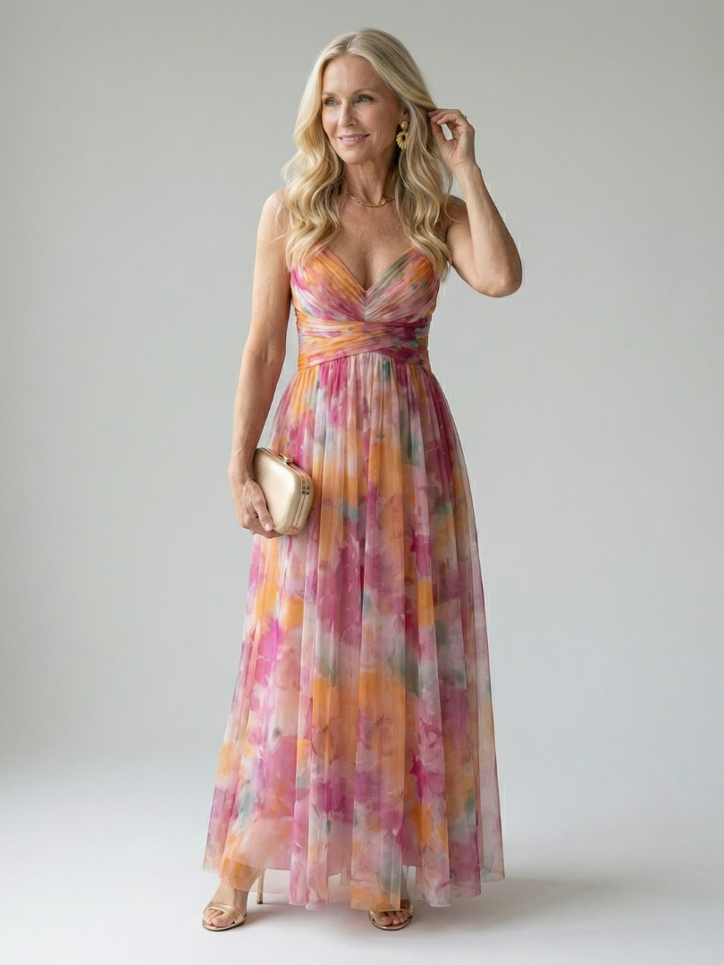 Women's Soft Fabric Wrap Maxi Dress Klara