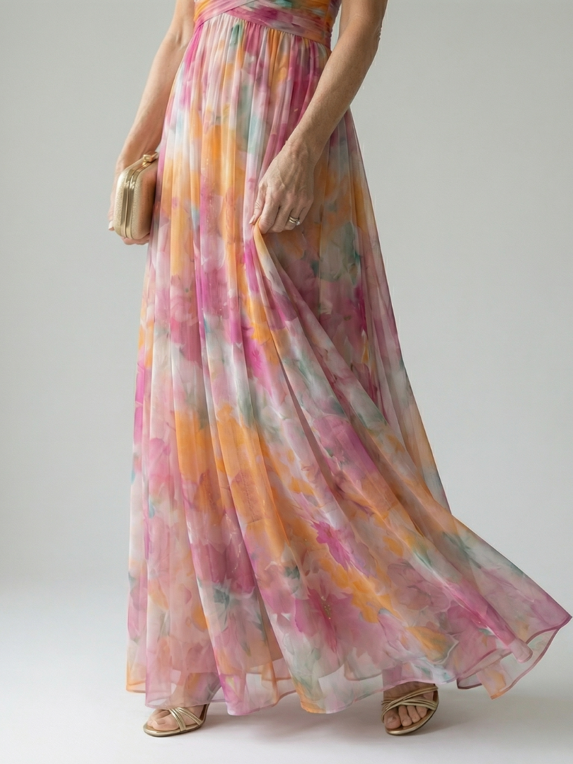 Women's Soft Fabric Wrap Maxi Dress Klara