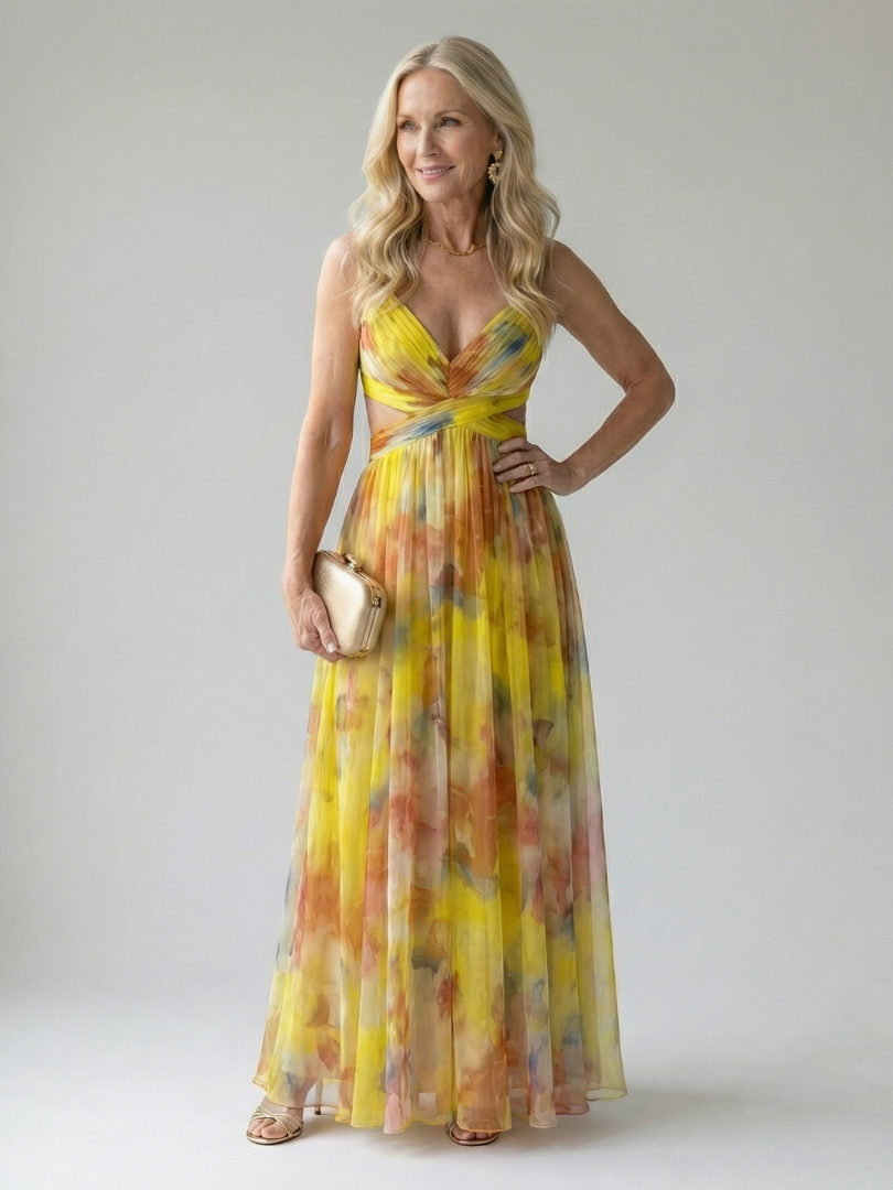 Women's Soft Fabric Wrap Maxi Dress Klara