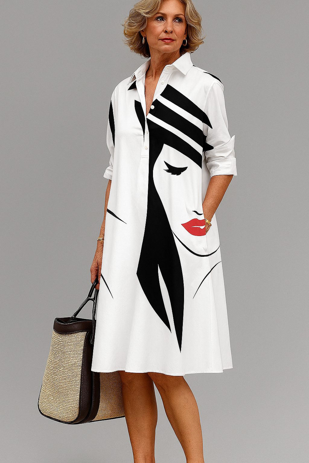 Women's Soft Flowing Midi Dress Klara