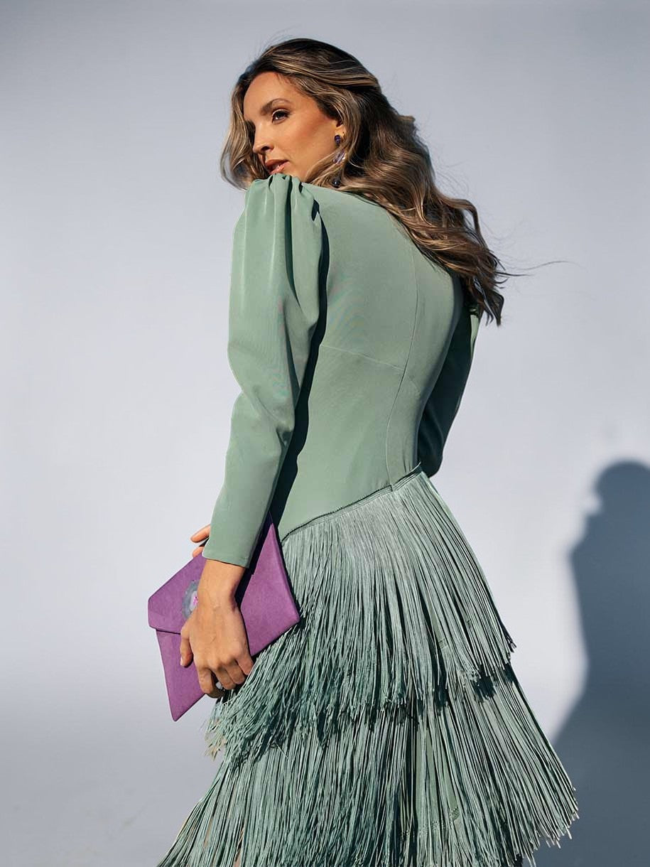 Women's Soft Fringe Detail Cocktail Dress Klara