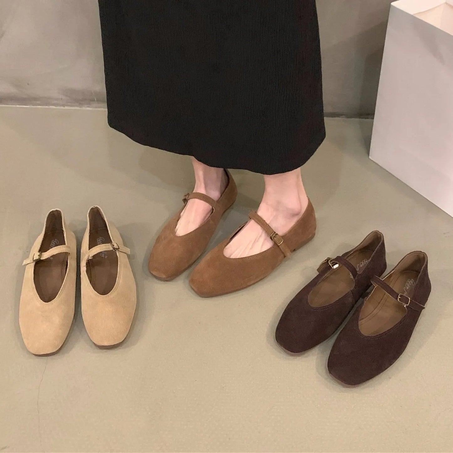Women's Soft Leather Round Toe Flats Klara