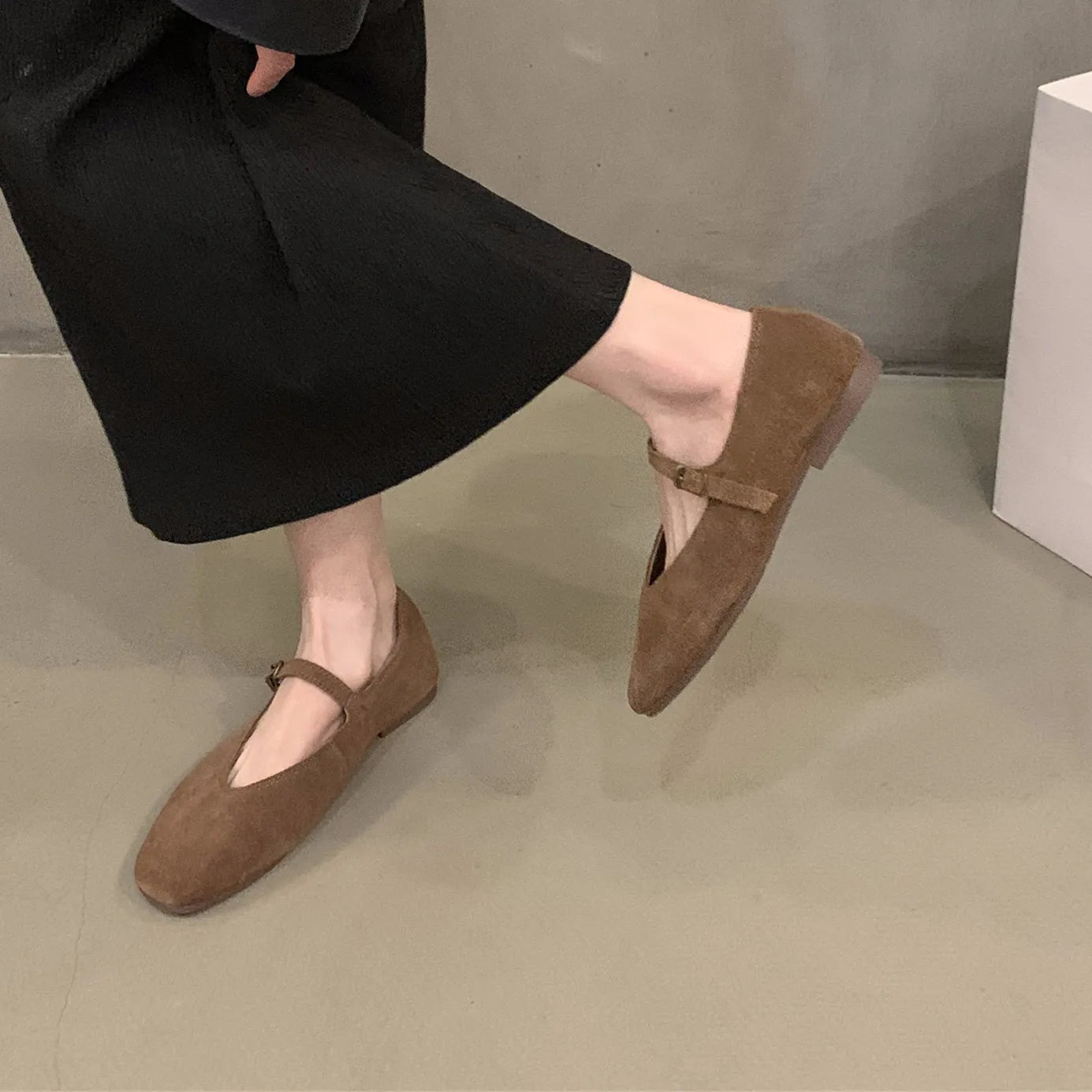 Women's Soft Leather Round Toe Flats Klara