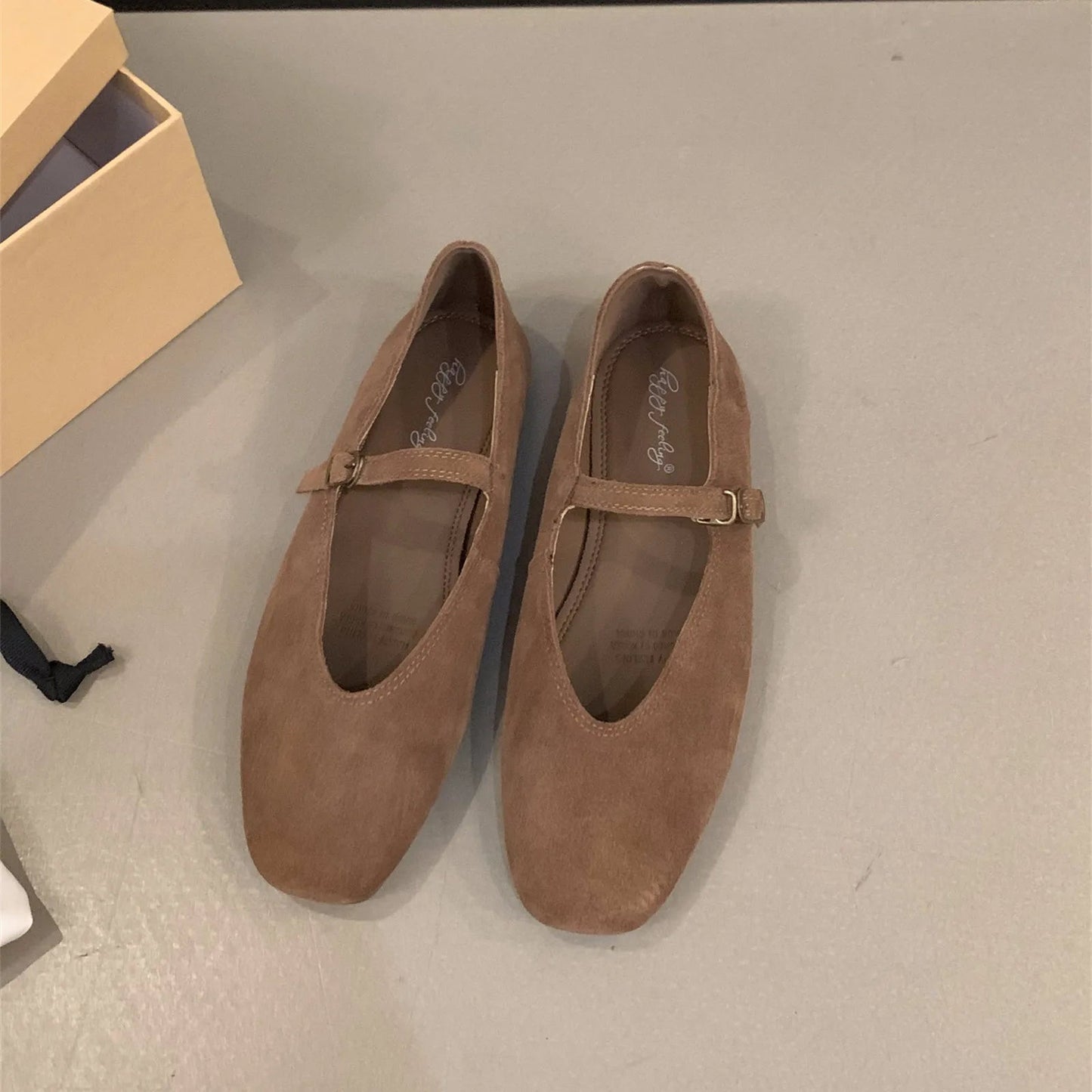 Women's Soft Leather Round Toe Flats Klara