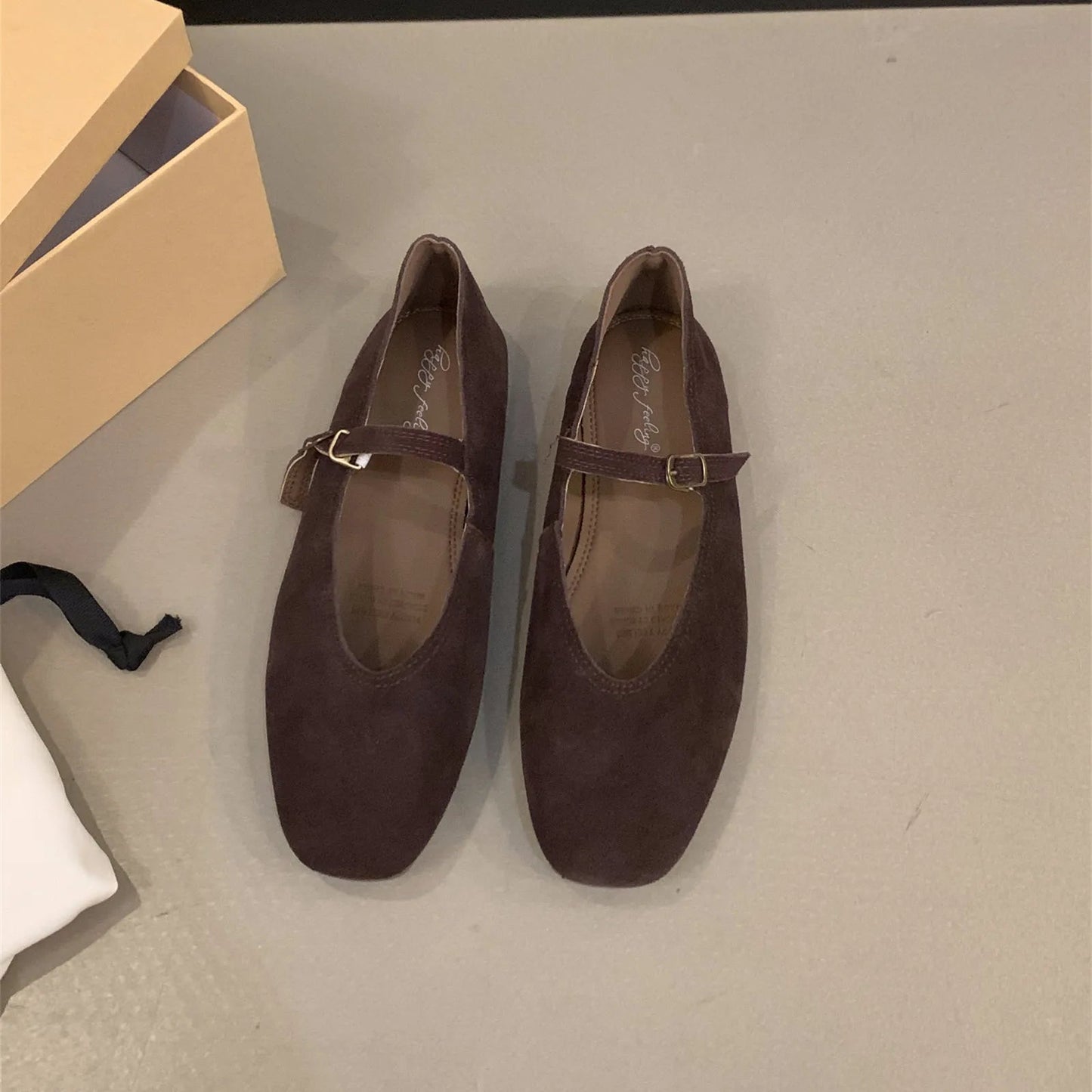Women's Soft Leather Round Toe Flats Klara