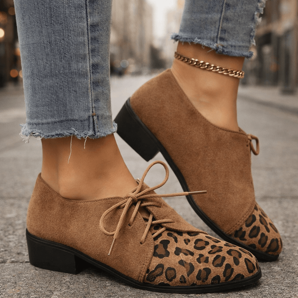 Women's Soft Suede Block Heeled Shoes Klara