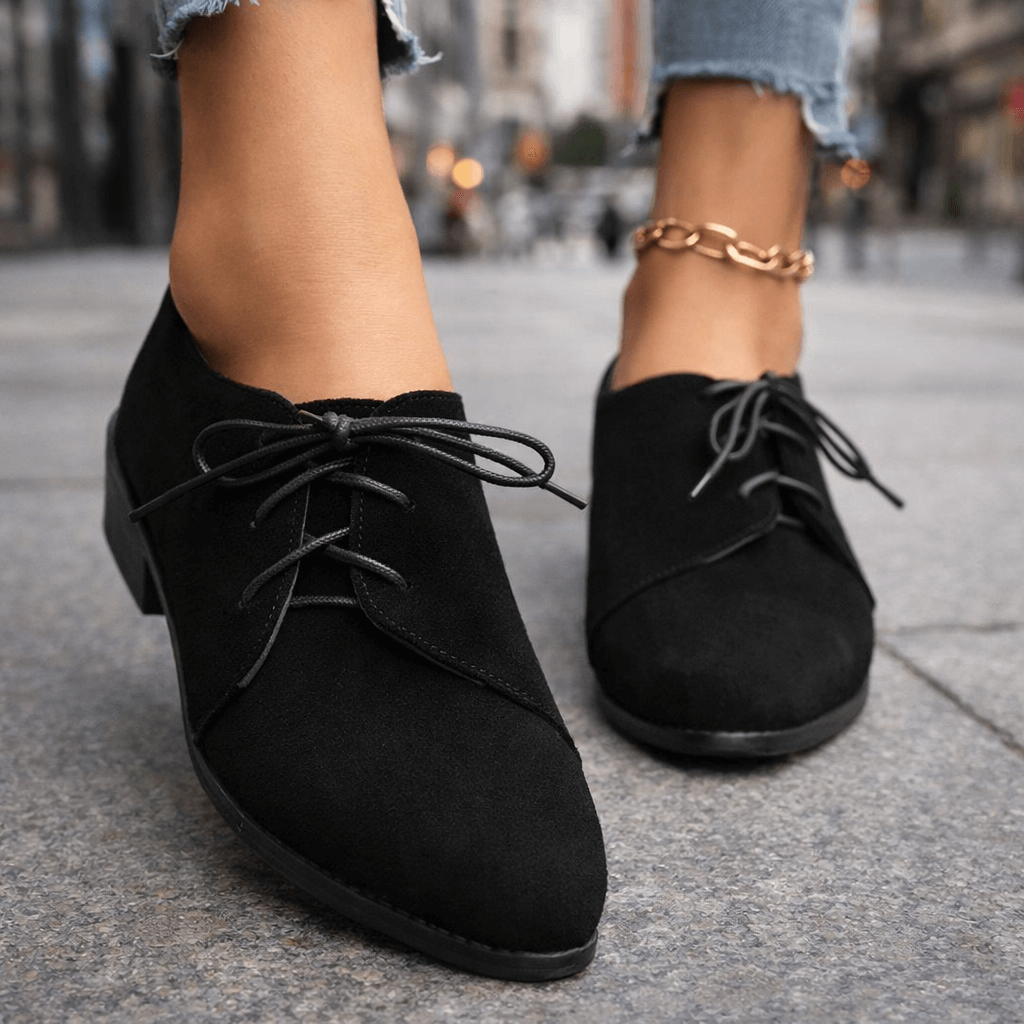 Women's Soft Suede Block Heeled Shoes Klara