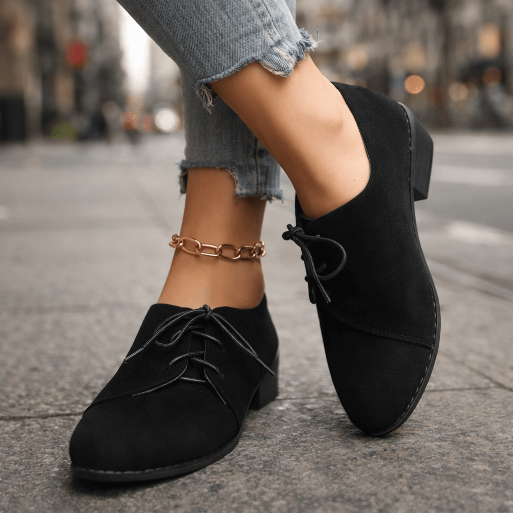 Women's Soft Suede Block Heeled Shoes Klara