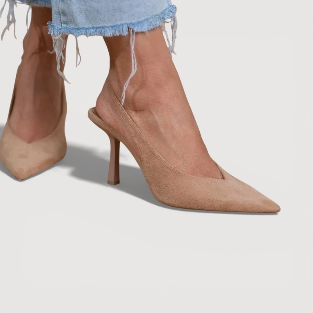 Women's Soft Suede Slingback Heels Klara