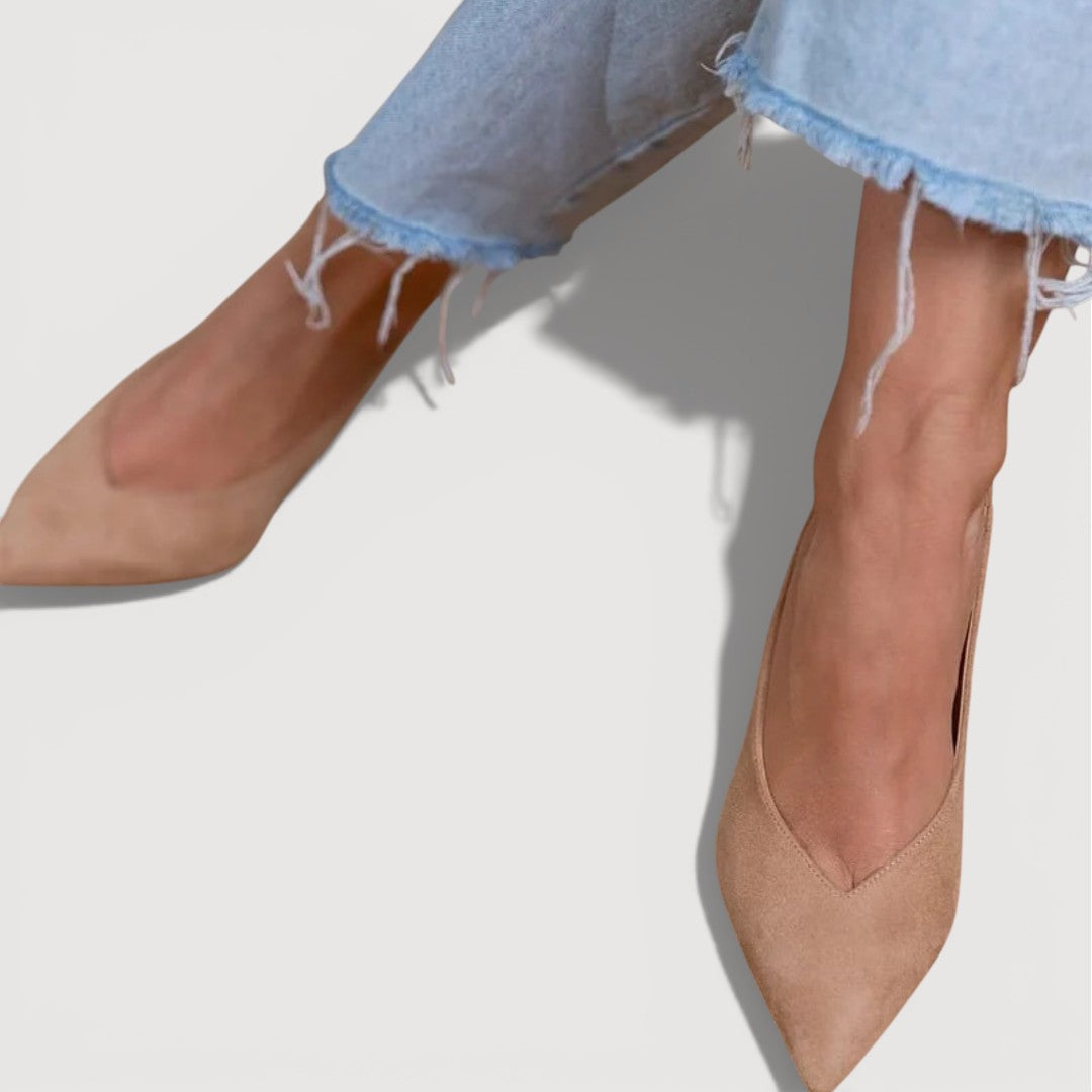 Women's Soft Suede Slingback Heels Klara
