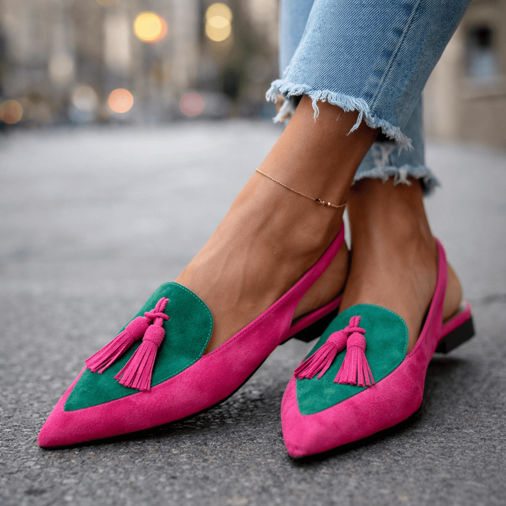 Women's Suede Slingback Pumps Klara
