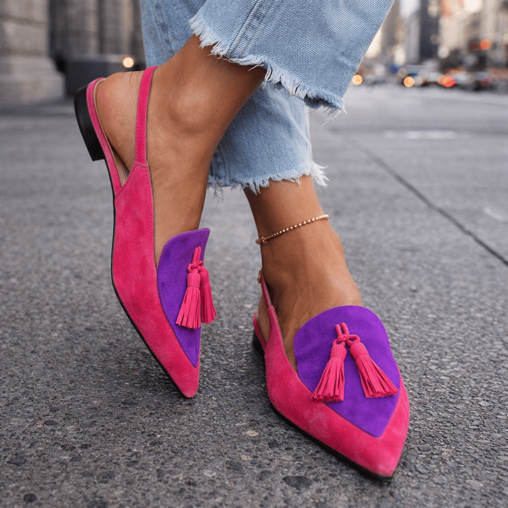 Women's Suede Slingback Pumps Klara