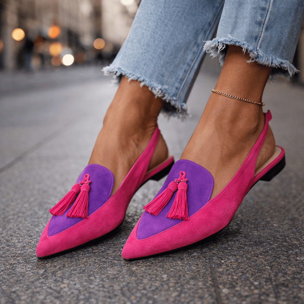 Women's Suede Slingback Pumps Klara