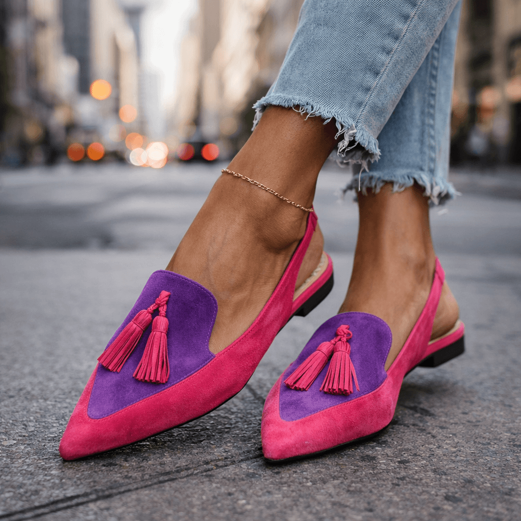 Women's Suede Slingback Pumps Klara