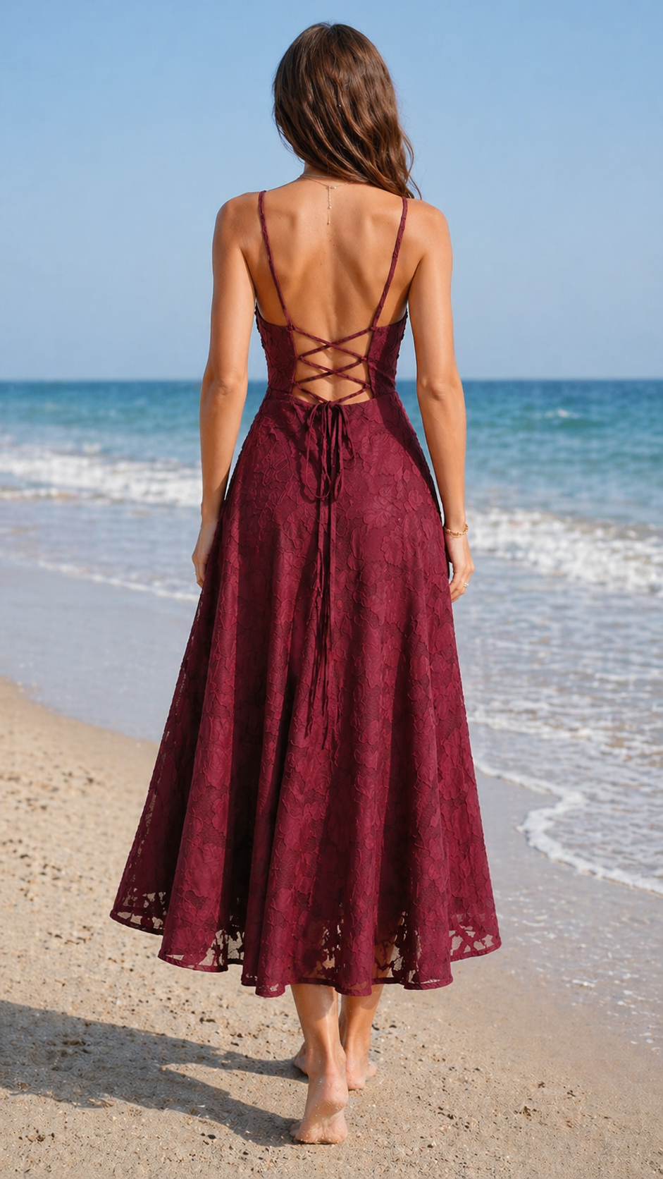 Women's Textured Jacquard Maxi Dress Klara