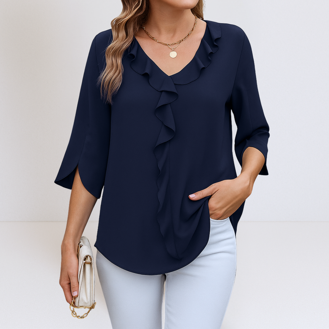 Women's V-Neck A-Line Blouse Klara