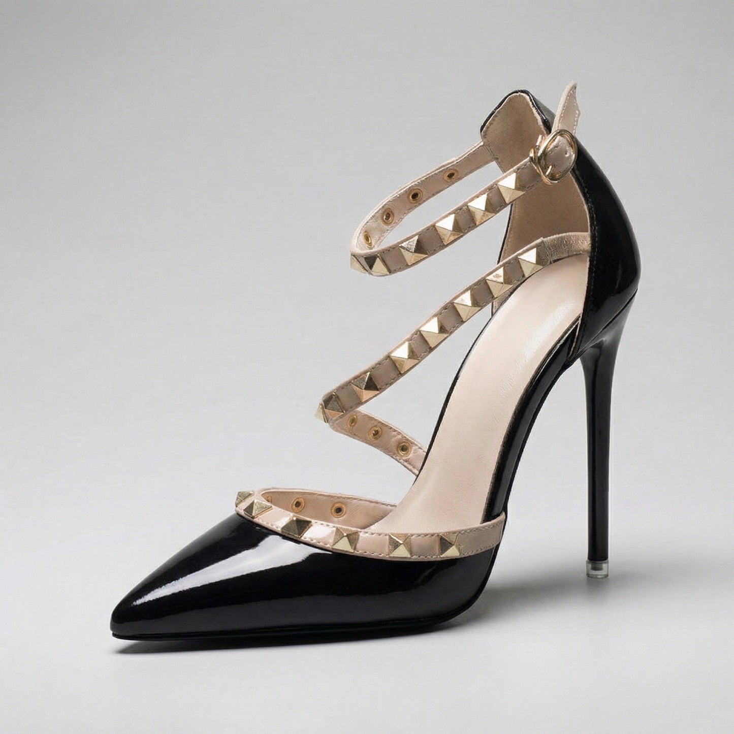 Women's Vegan Leather Studded Pumps Klara