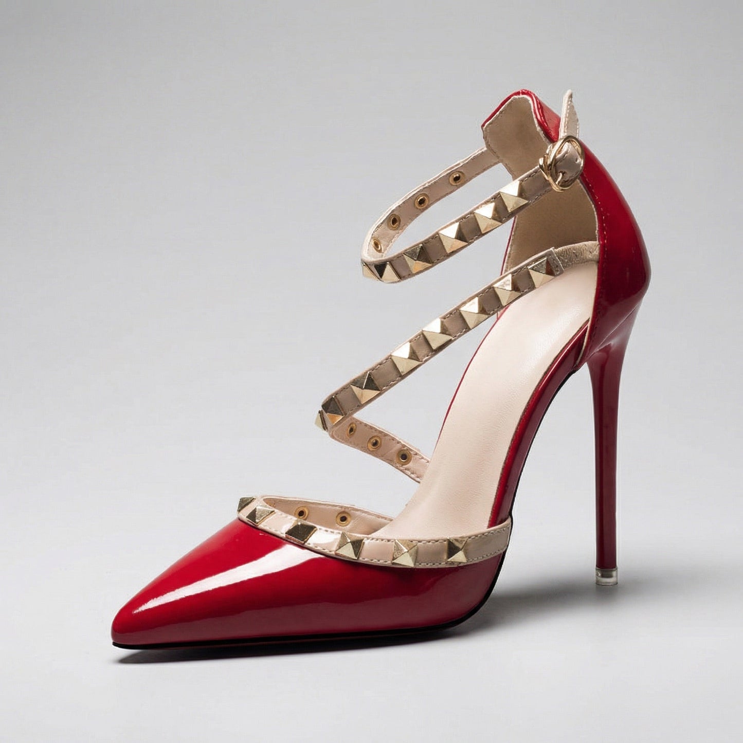 Women's Vegan Leather Studded Pumps Klara