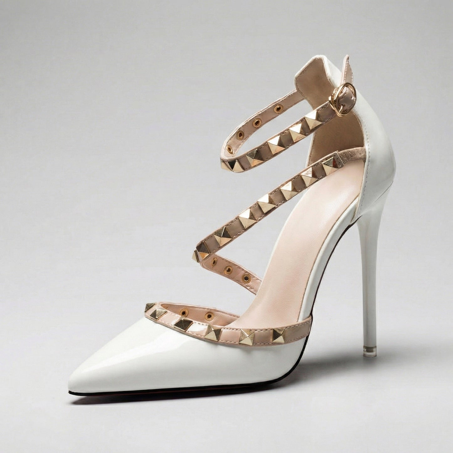 Women's Vegan Leather Studded Pumps Klara