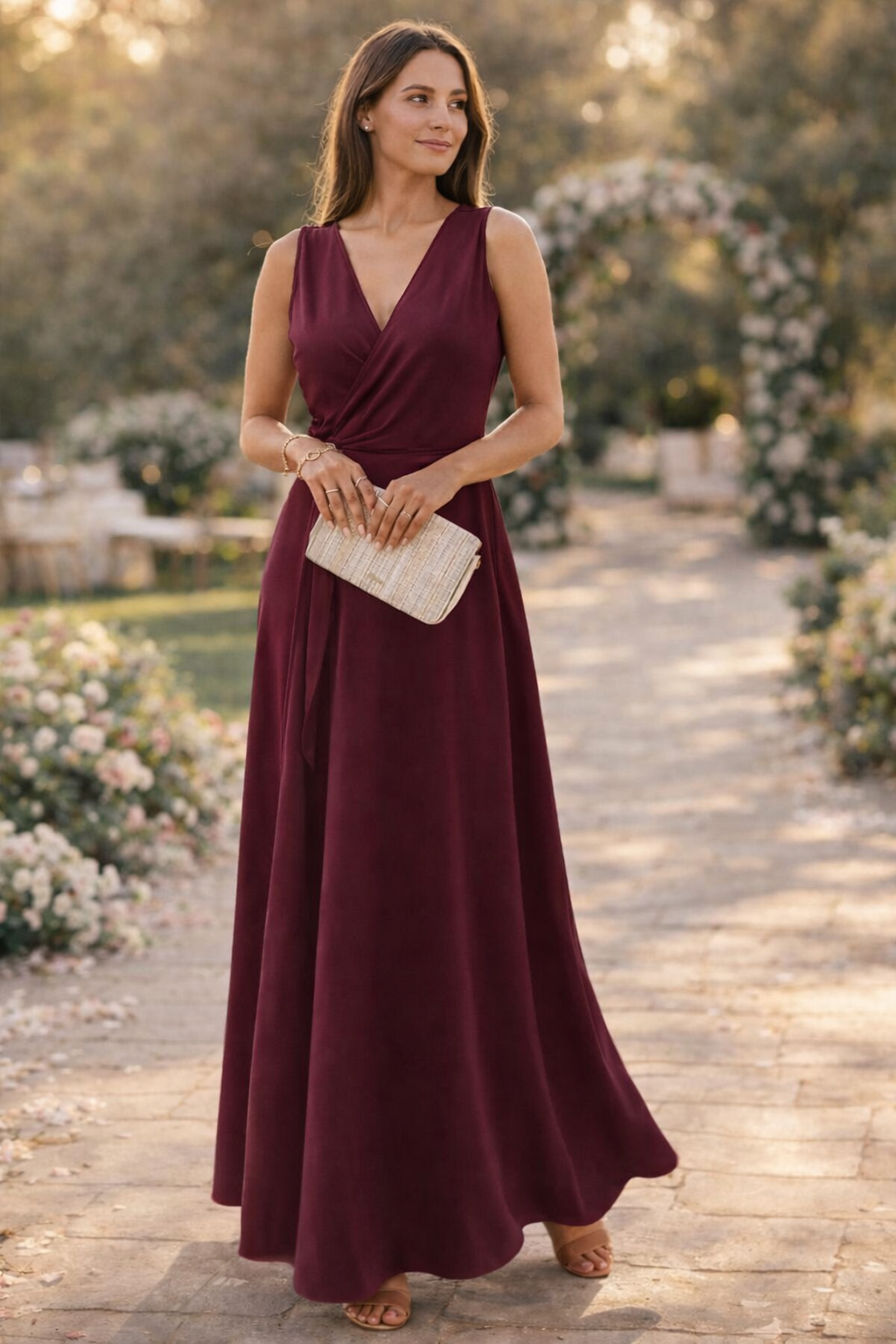Women's Wrap Look Maxi Dress Klara