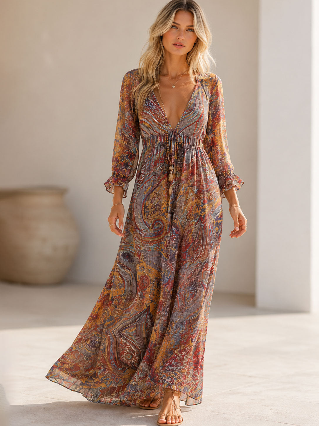 Women's Lightweight Bohemian Maxi Dress Klara