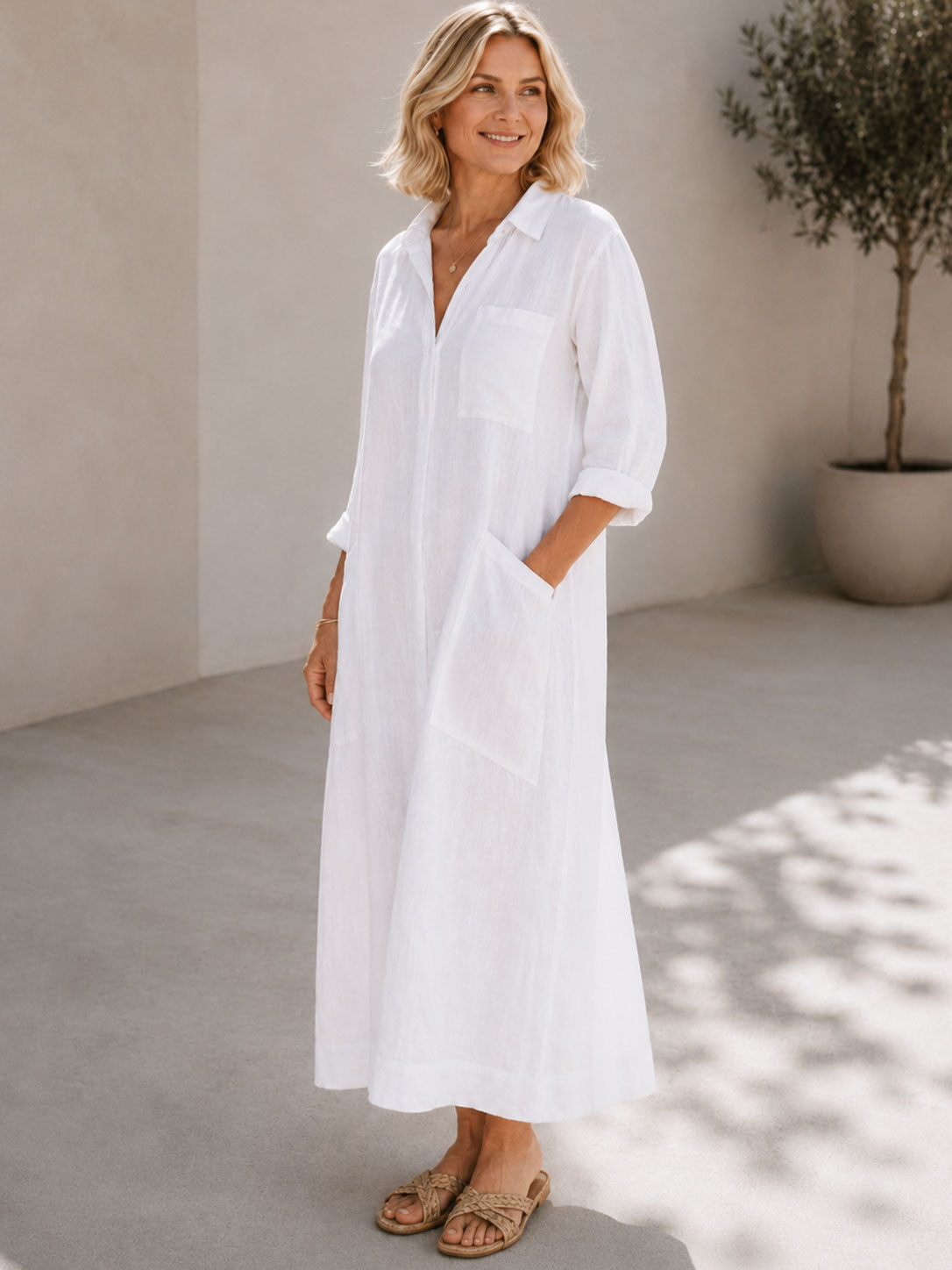 Women's Lightweight Relaxed Fit Midi Dress Klara