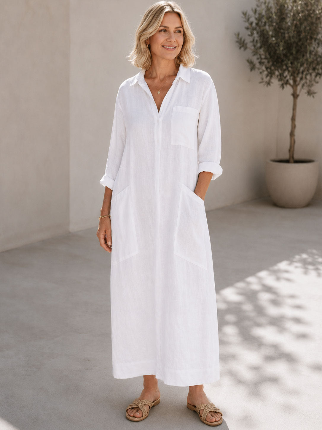 Women's Lightweight Relaxed Fit Midi Dress Klara