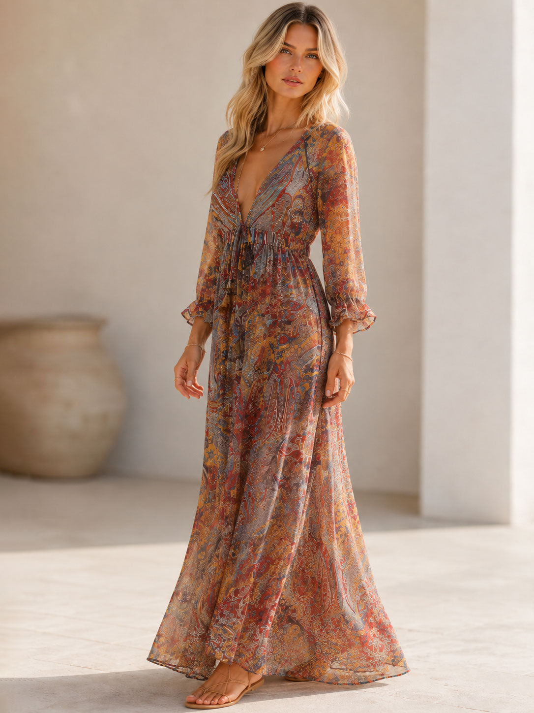 Women's Lightweight Bohemian Maxi Dress Klara