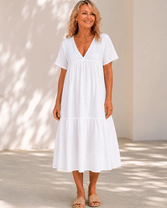 Women's Lightweight Layered Midi Dress Klara